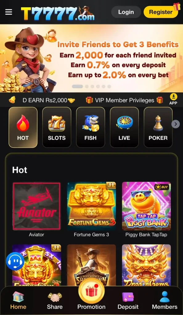 T7777 Game Home